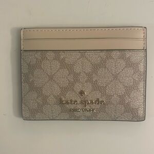NWOT Kate Spade Card Holder - beige
